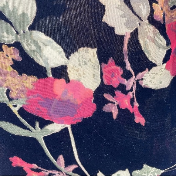 Band Of Gypsies Floral Burnout Kimono w/Velvet Trim - Sz M/L - Picture 13 of 14